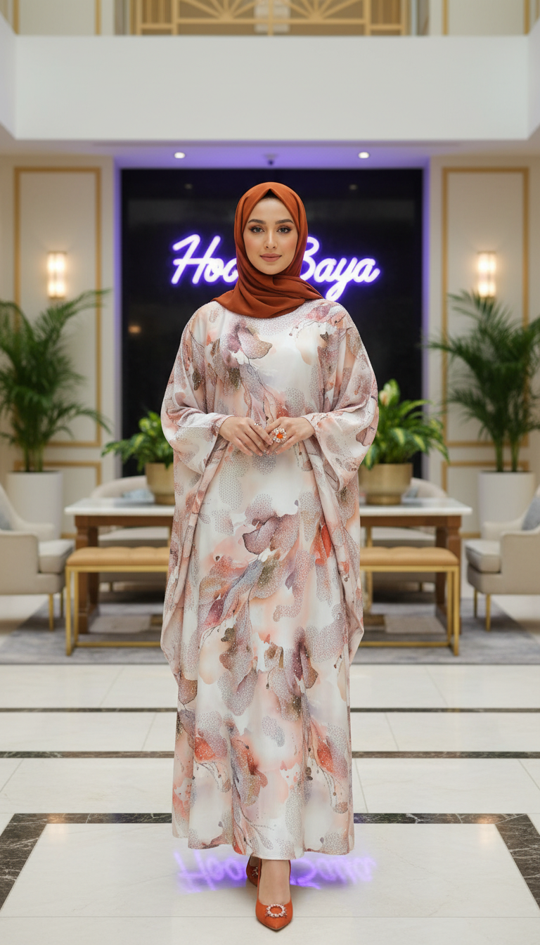 Latte Petals Abaya