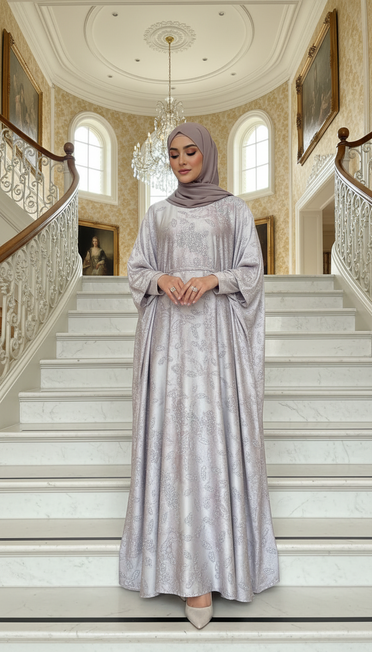 Silver Mist Abaya