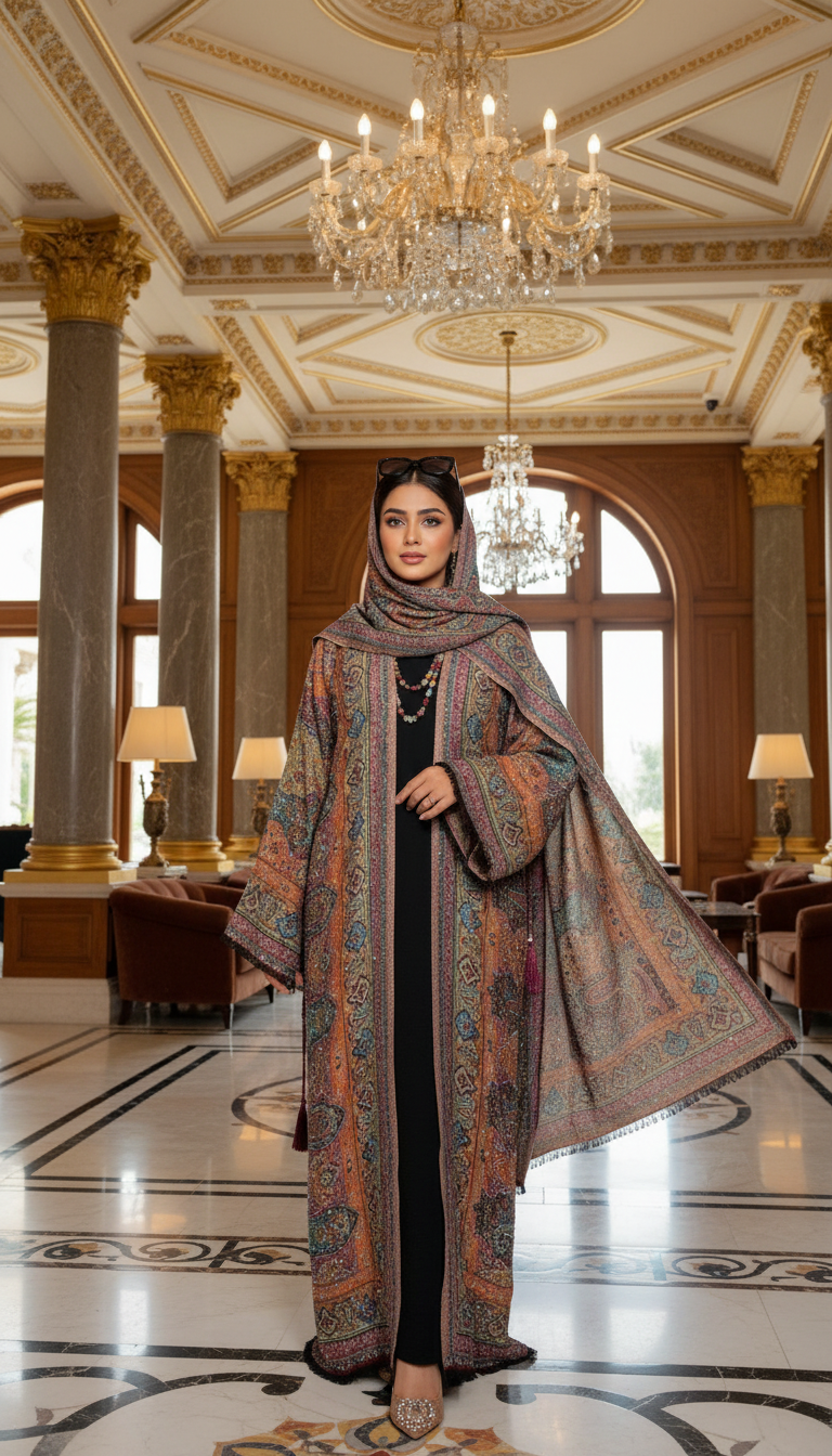 Paisley Pashmina abaya