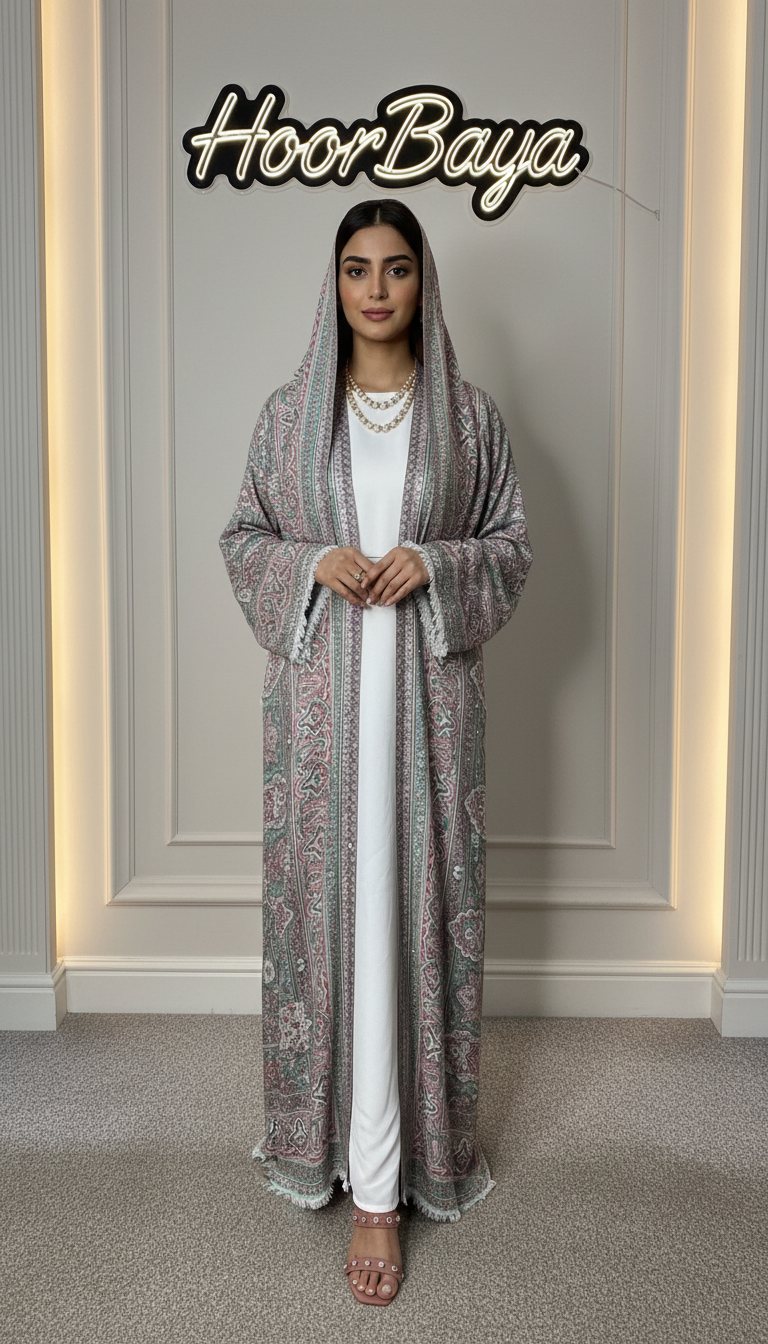 Paisley Pashmina abaya