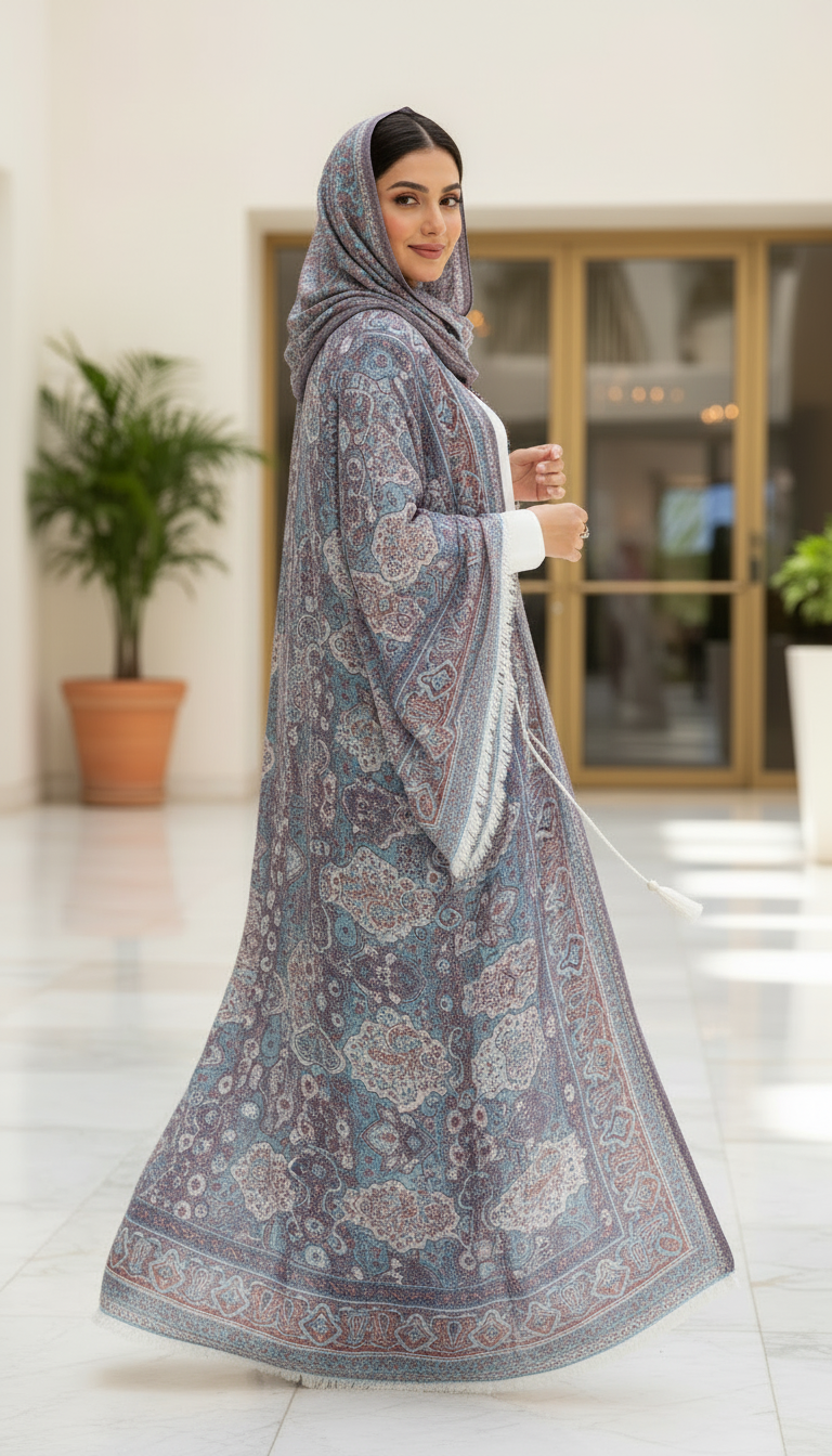 Paisley Pashmina abaya