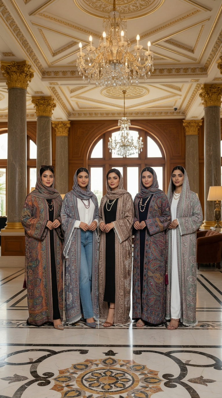 Paisley Pashmina abaya