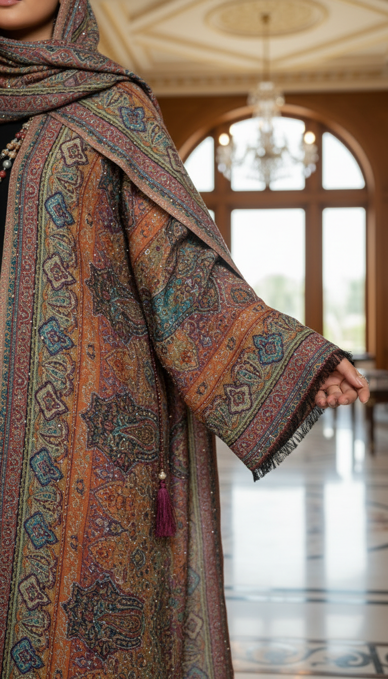 Paisley Pashmina abaya