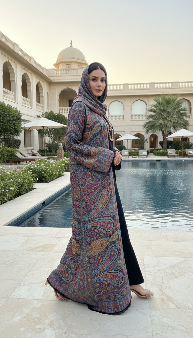 Paisley Pashmina abaya