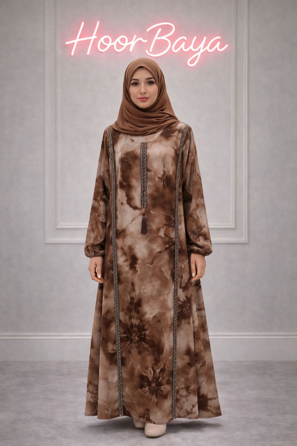 Marwah Marble Batwing Abaya