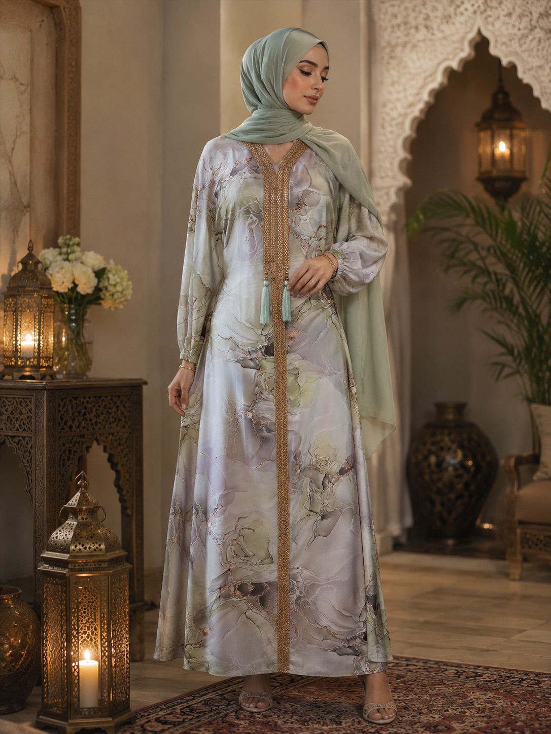 Sana Marble Abaya