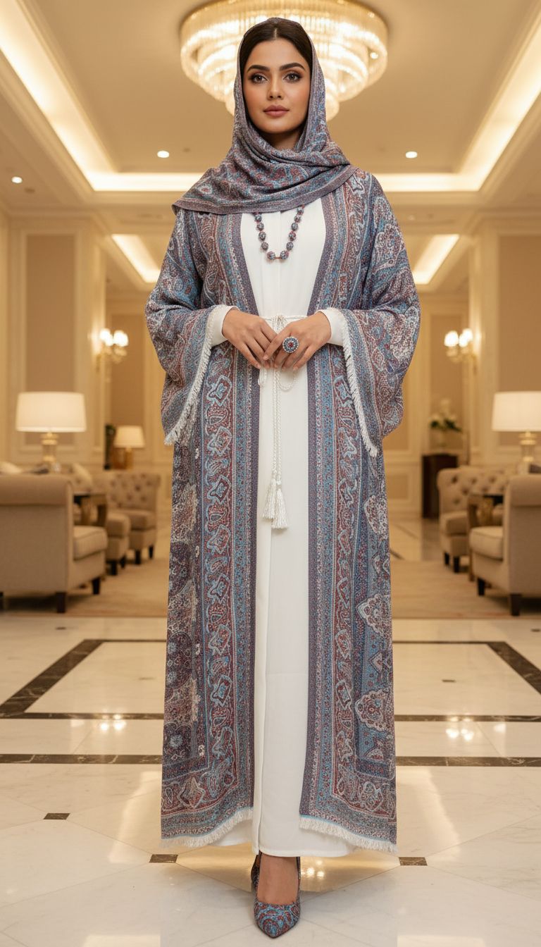 Paisley Pashmina abaya