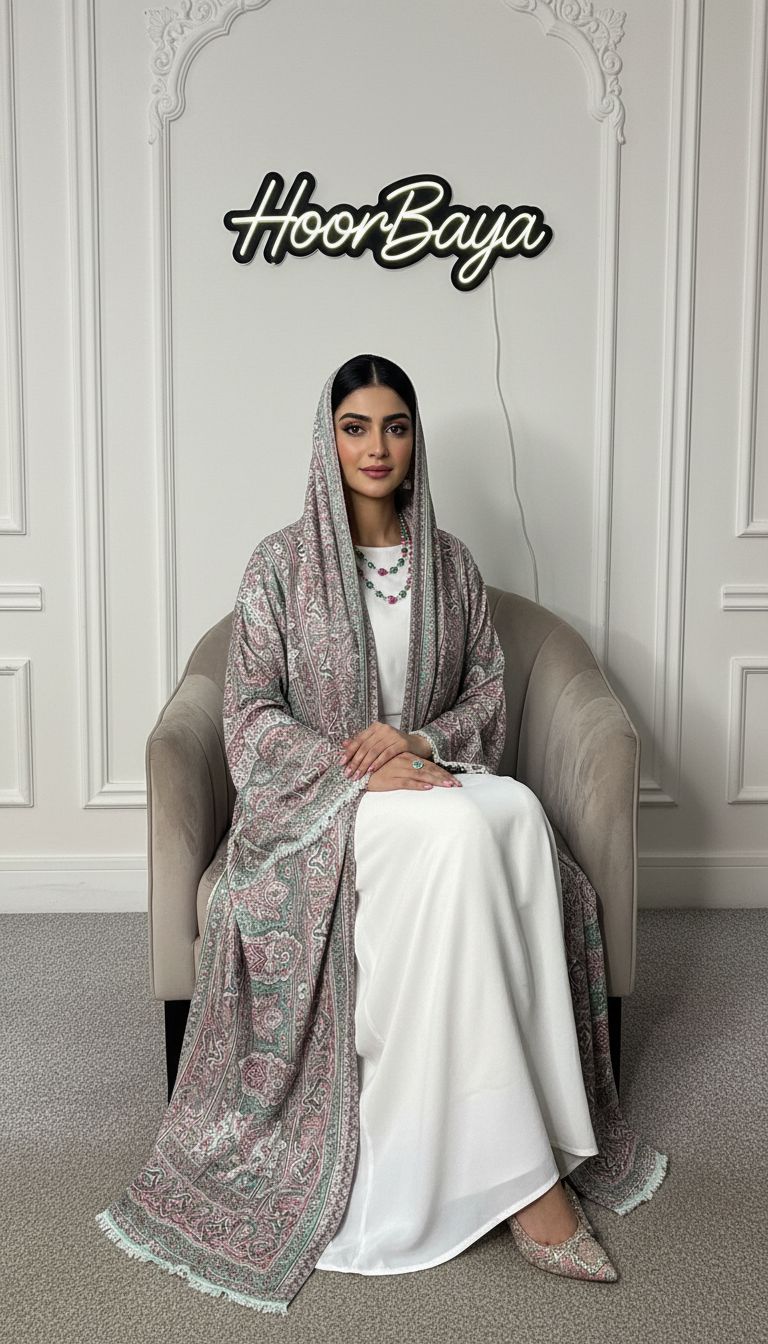 Paisley Pashmina abaya