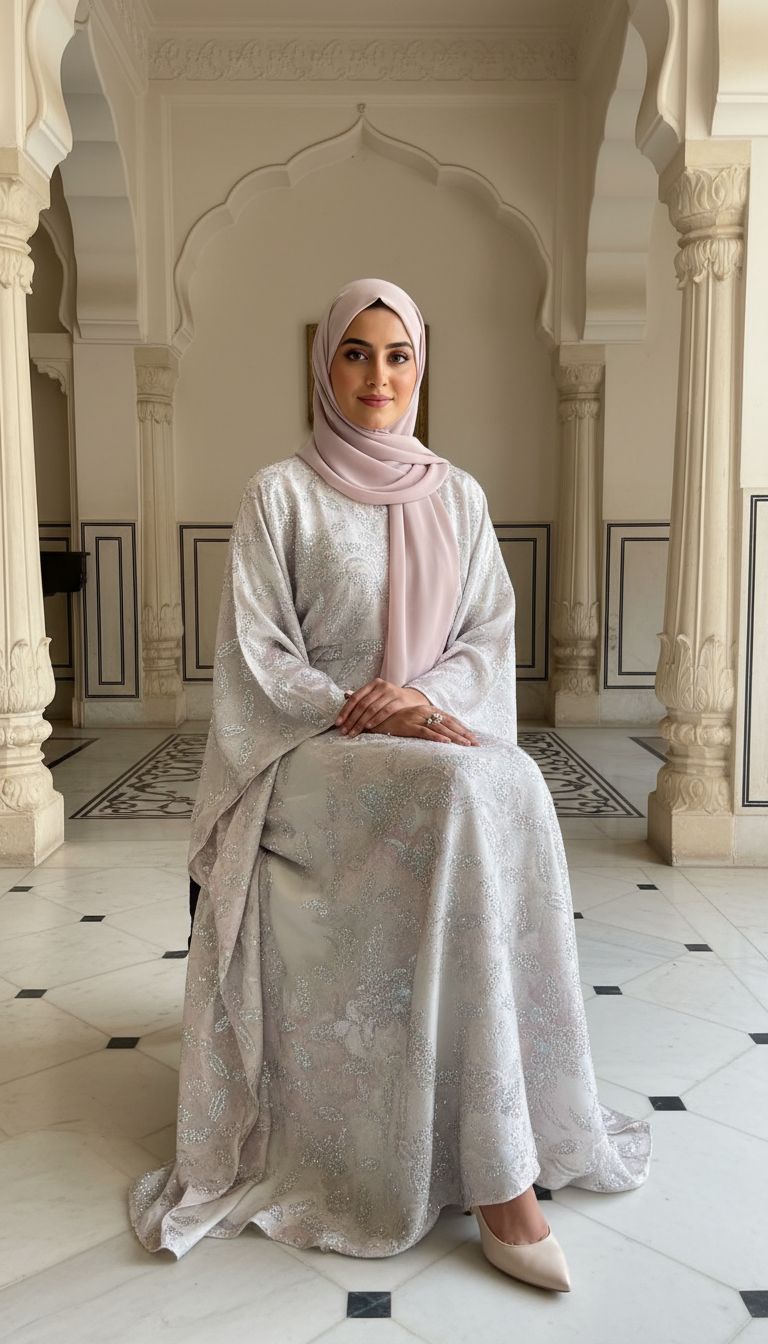 Silver Mist Abaya