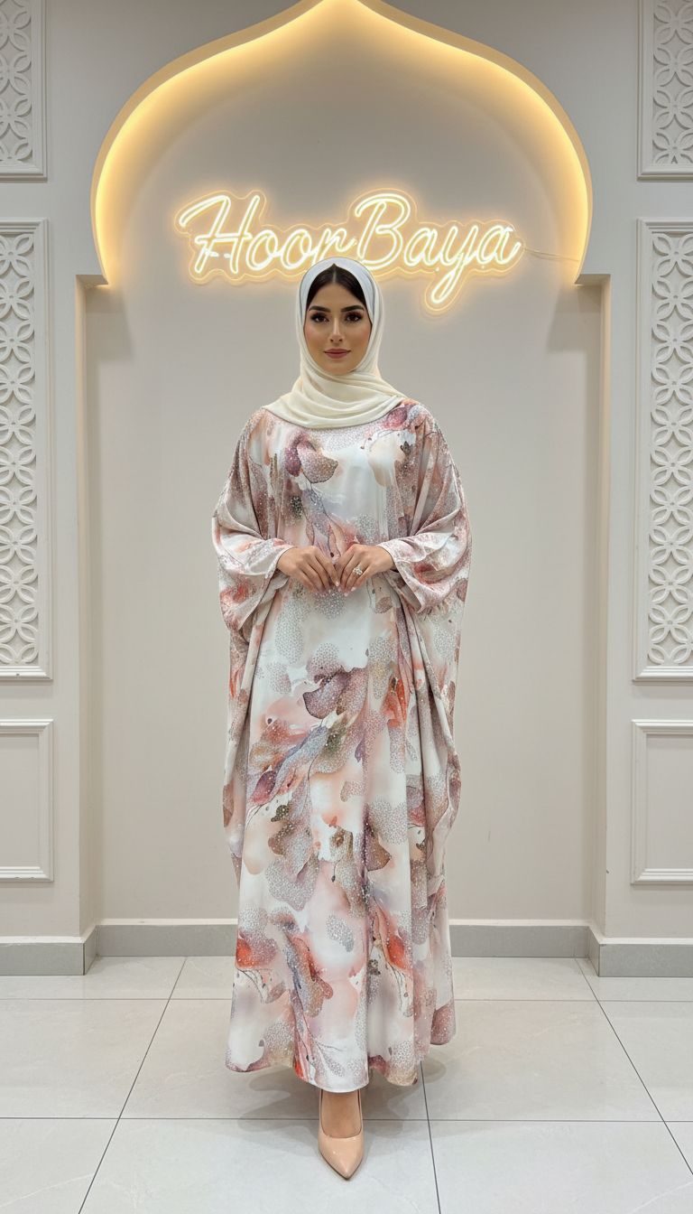 Latte Petals Abaya
