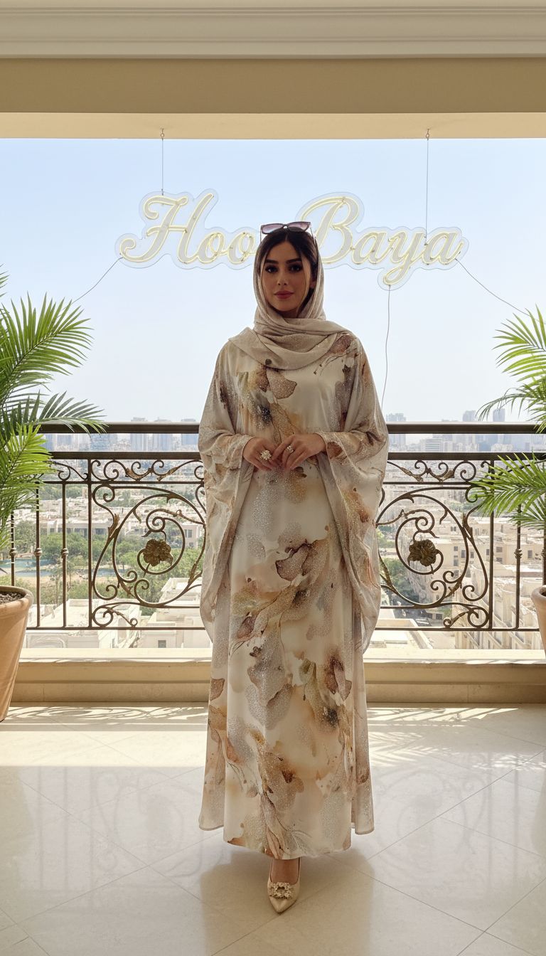 Latte Petals Abaya