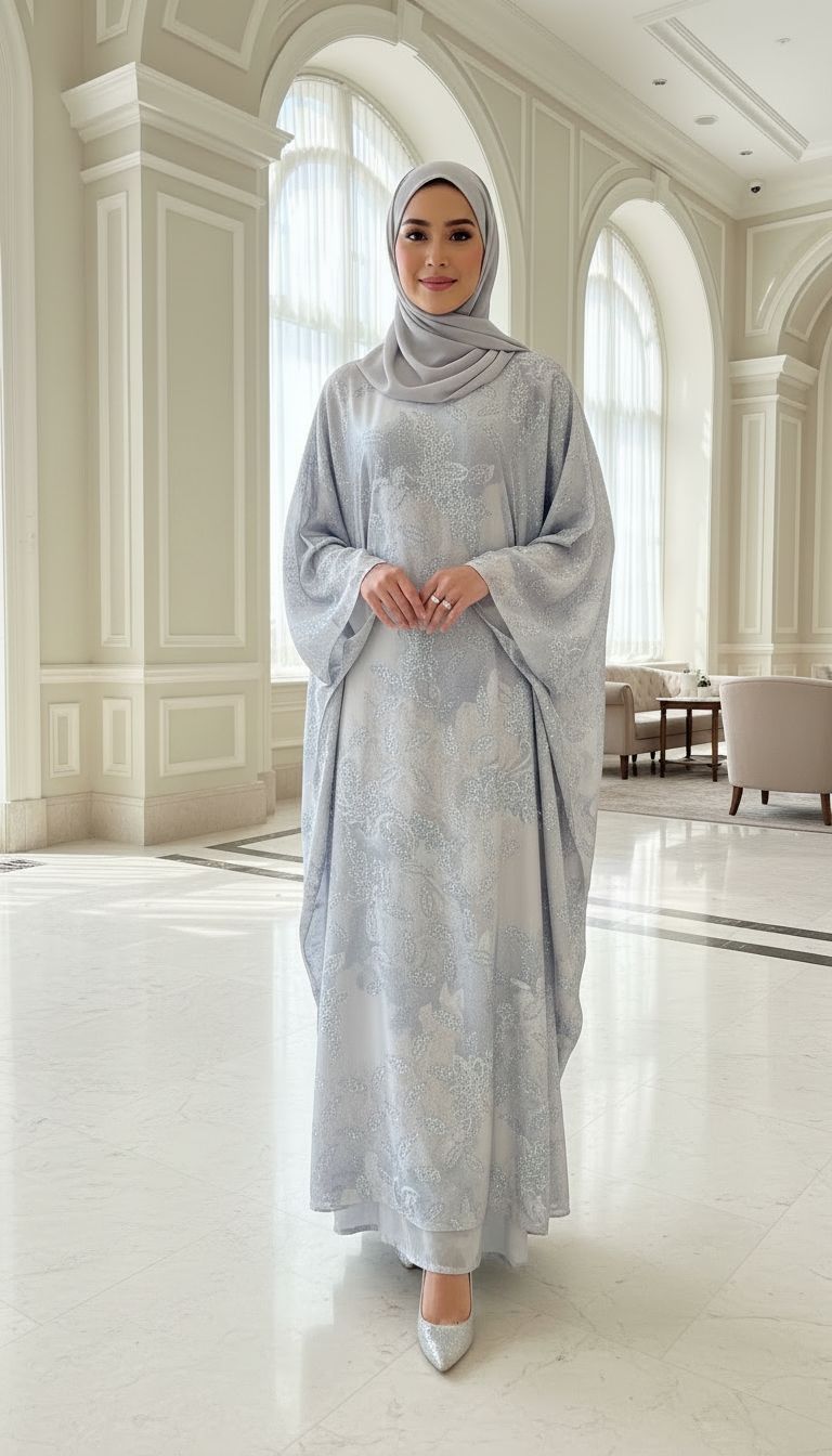 Silver Mist Abaya