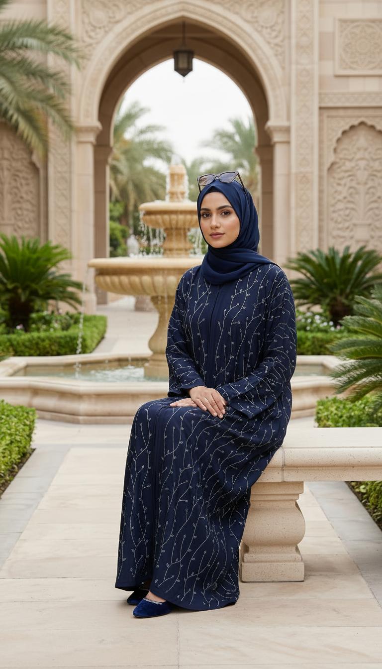 Nadia Open Diamanté Abaya