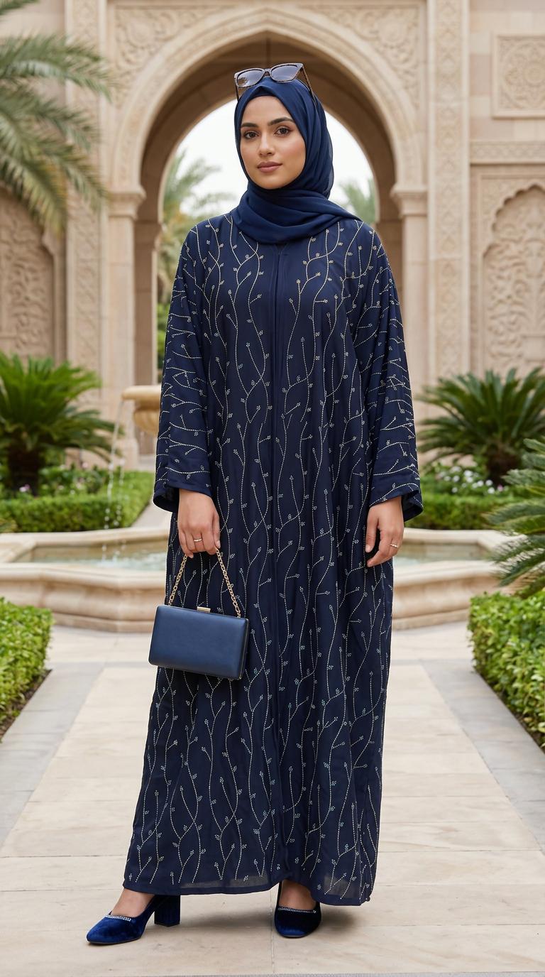 Nadia Open Diamanté Abaya